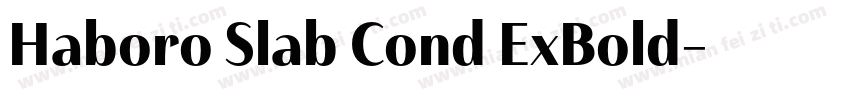Haboro Slab Cond ExBold字体转换